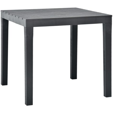 vidaXL Gartentisch Anthrazit 78x78x72 cm Kunststoff