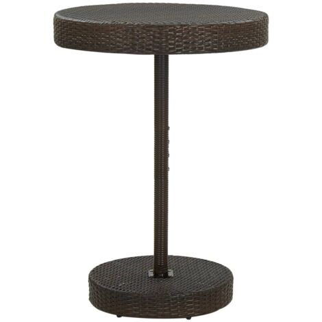 vidaXL Gartentisch Braun 75,5x106 cm Poly Rattan