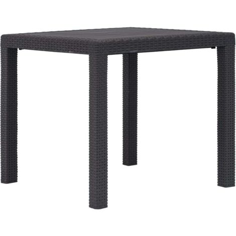 vidaXL Gartentisch Braun 79x79x72 cm Kunststoff Rattan-Optik