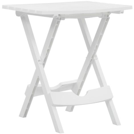 vidaXL Gartentisch Klappbar 44,5x38,5x50 cm Weiß