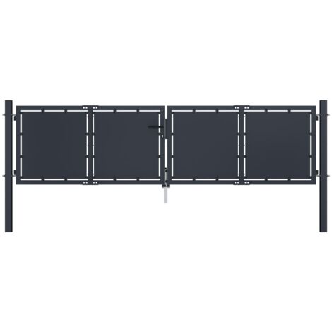 vidaXL Gartentor Stahl 300×100 cm Anthrazit