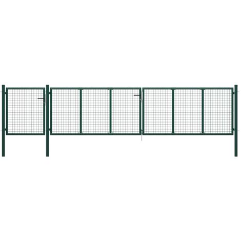 vidaXL Gartentor Stahl 500×75 cm Grün