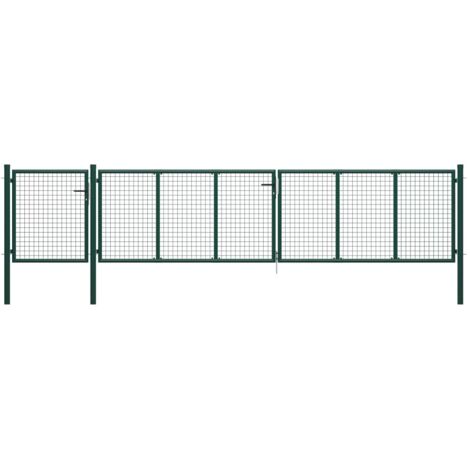 vidaXL Gartentor Stahl 500×75 cm Grün