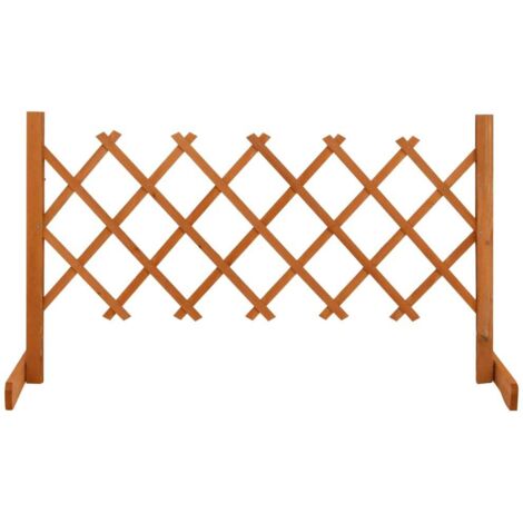 vidaXL Gartenzaun aus Holzlatten Orange 120x60 cm