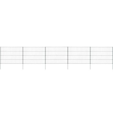 vidaXL Gartenzaun Set 115x79 cm Grün