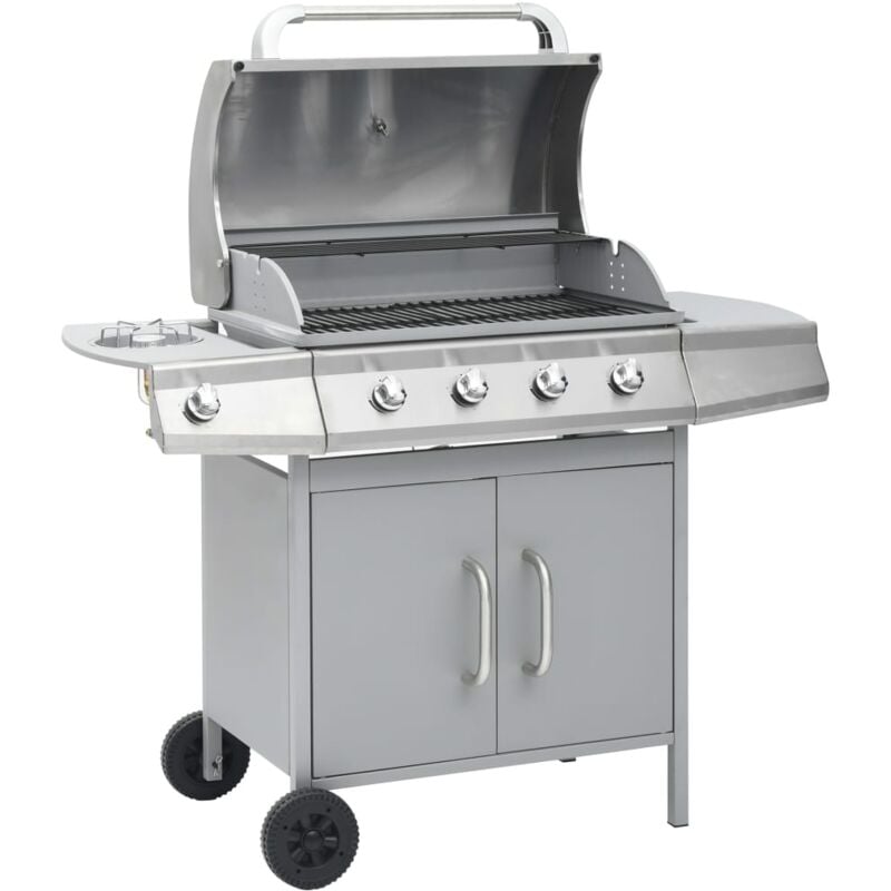 Vidaxl - Gas Barbecue Grill 4+1 Cooking Zone Silver Stainless Steel - Silver