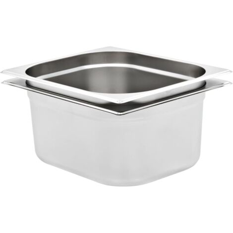 vidaXL Gastronormbehälter 2 Stk. GN 1/2 150 mm Edelstahl