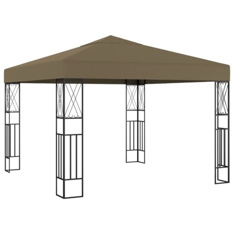 vidaXL Gazebo 3x3 m Taupe Fabric