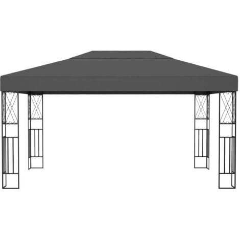 vidaXL Gazebo 3x4 m Antracite in Tessuto