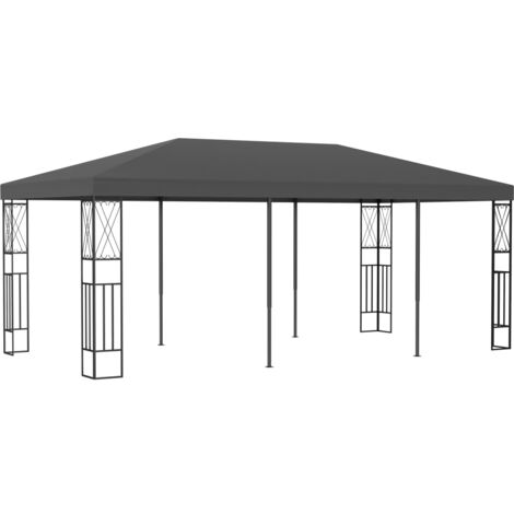 vidaXL Gazebo 3x6 m Anthracite Fabric