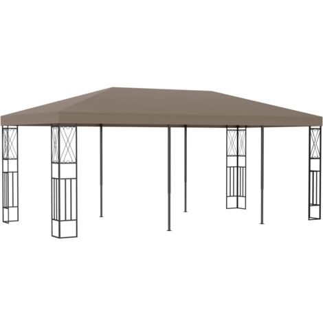 vidaXL Gazebo 6x3 m Grigio Talpa in Tessuto