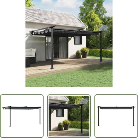 vidaXL Gazebo antracite -  Gazebo Antracite 400 x 300 x 200 cm Poliestere
