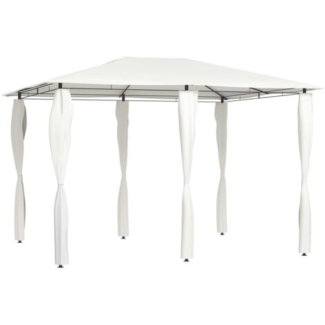 vidaXL Gazebo con Montanti Rivestiti 3x4x2,6 m Crema 160 g/m²