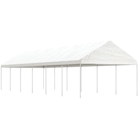 vidaXL Gazebo con Tetto Bianco 13,38x4,08x3,22 m in Polietilene