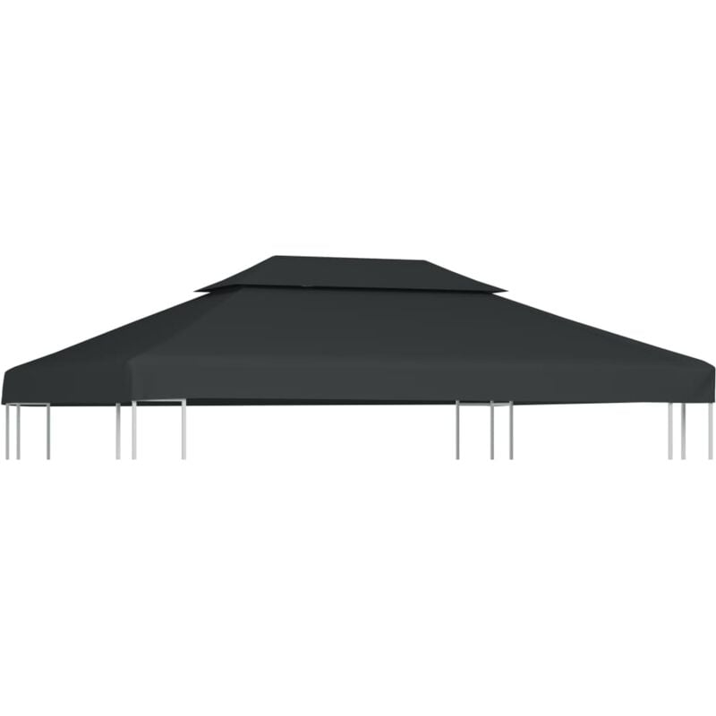 Vidaxl - 2-Tier Gazebo Top Cover 310 g/m² 4x3 m Anthracite