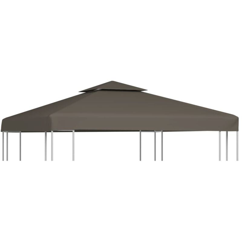 Vidaxl - 2-Tier Gazebo Top Cover 310 g/m² 3x3 m Taupe