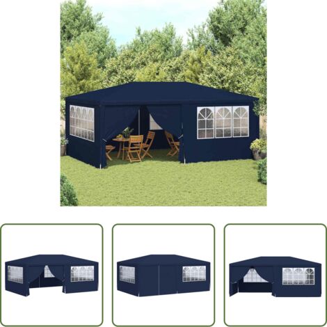 vidaXL Gazebo da giardino -  Gazebo Professionale con Pareti 4x6 m Blu 90 g/m²