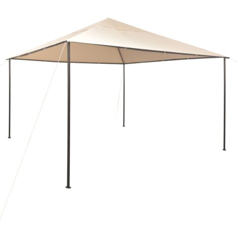 vidaXL Gazebo Pavilion Tent Canopy Outdoor Sun Shelter Family Gathering Picnic Wedding Party Pop Up Tent Marquee Steel Beige Multi Sizes