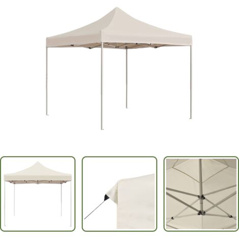 vidaXL Gazebo per feste -  Gazebo Professionale Pieghevole Alluminio 2x2 m Crema