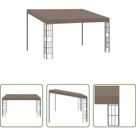 vidaXL Gazebo per giardino -  Gazebo a Parete 4x3 m Talpa in Tessuto
