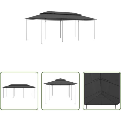 vidaXL Gazebo per matrimoni -  Gazebo 600x298x270 cm Antracite