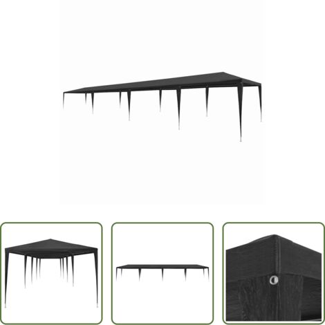 vidaXL Gazebo - Tenda per Feste 3x12 m in PE Antracite