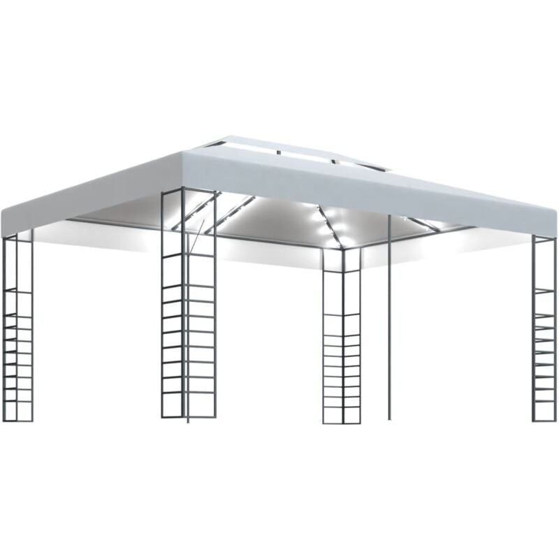 Vidaxl - Gazebo With Led String Lights 4X3x2.7 M White White