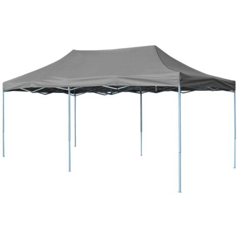 vidaXL Gazebos Anthracite with Blue Frame Oxford Fabric