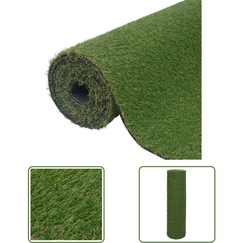 The Living Store Gazon artificiel 1x5 m/20 mm Vert - Gazon Artificiel - Pelouse Synthétique - Gazon Vert - Décoration Extérieur - Décoration Intérieur