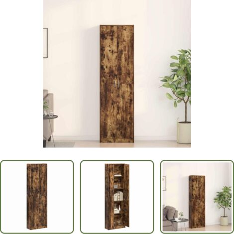 vidaXL Geräucherte Eiche -  Kleiderschrank Geräucherte Eiche 55 x 25 x 189 cm Holzwerkstoff