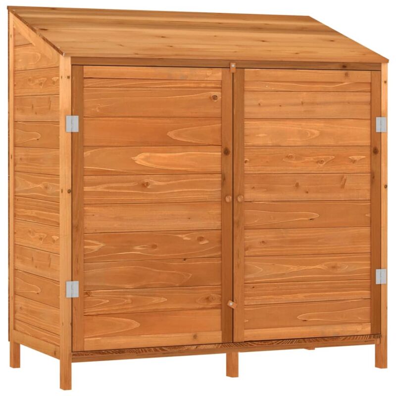 Vidaxl Geräteschuppen Braun 102x52x112 Cm Massivholz Tanne