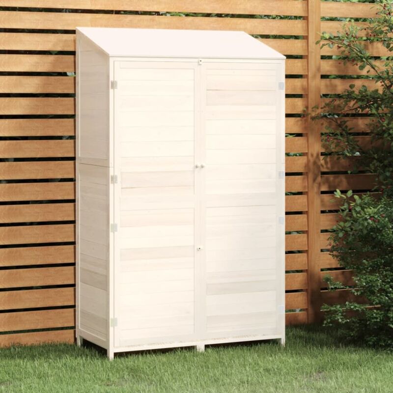 Geräteschuppen Weiß 102x52x174, 5 Cm Massivholz Tanne - Vidaxl