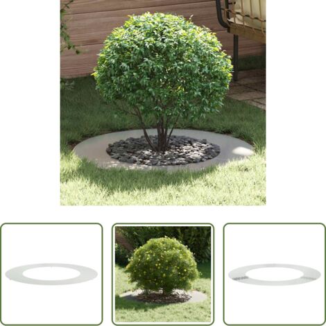 vidaXL Giardino -  adatto per Anello d'Albero Piatto Argento Ø50 / 80 cm
