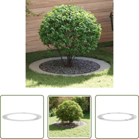 vidaXL Giardino -  adatto per Anello d'Albero Piatto Argento Ø90 / 120 cm