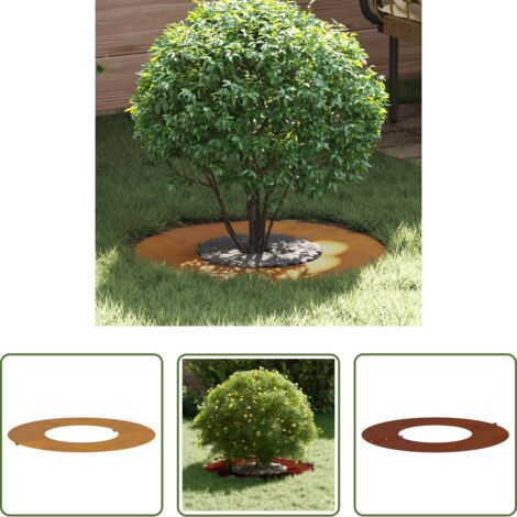 vidaXL Giardino -  adatto per Anello d'Albero Piatto Marrone Ø30 / 60 cm