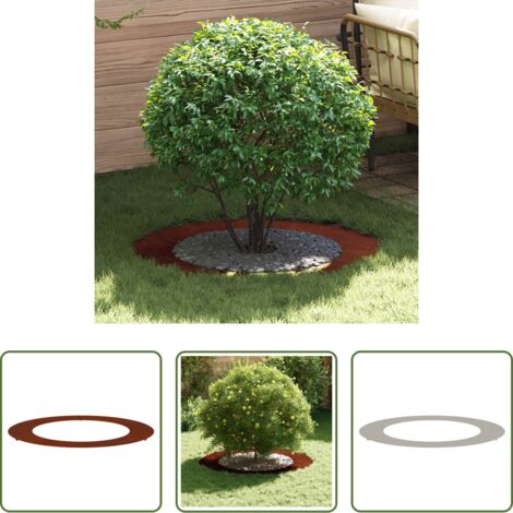 vidaXL Giardino -  adatto per Anello d'Albero Piatto Marrone Ø60 / 90 cm