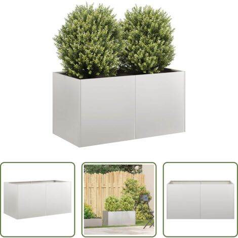 vidaXL Giardino -  Fioriera 80x40x40 cm in Acciaio Inox