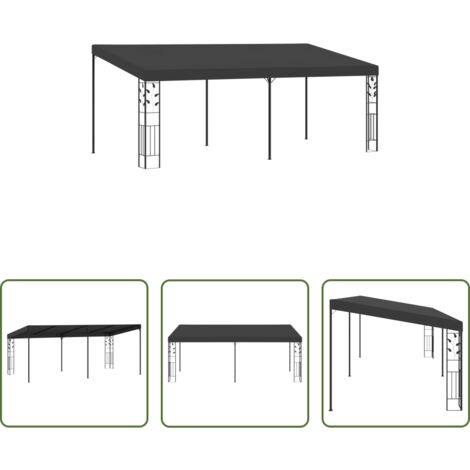 vidaXL Giardino - Gazebo a Parete 6x3x2,5 m Antracite