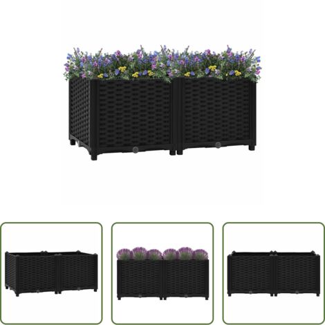 vidaXL Giardino -  Letto rialzato 80x40x38 cm in polipropilene