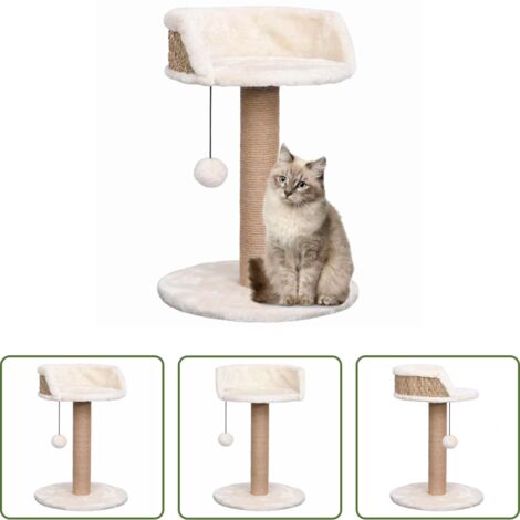 vidaXL Giocattolo per gatti -  Albero per Gatti con Palo Tiragraffi 49 cm in Giunco