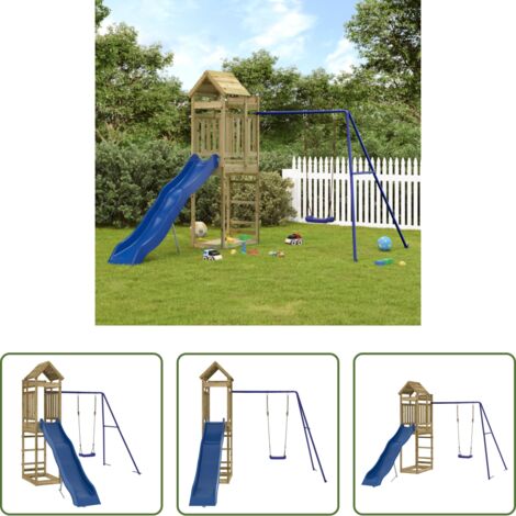 vidaXL Gioco per bambini -  Set da Gioco da Esterno in Legno di Pino Impregnato