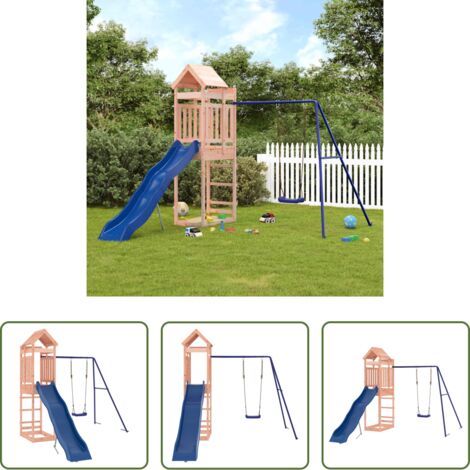 vidaXL Gioco per bambini -  Set da Gioco da Esterno in Legno Massello di Douglas
