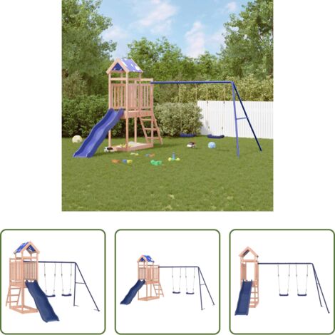 vidaXL Gioco per bambini -  Set da Gioco da Esterno in Legno Massello di Douglas