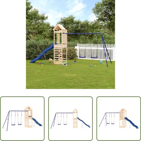 vidaXL Gioco per bambini -  Set da Gioco da Esterno in Legno Massello di Pino
