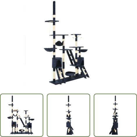 vidaXL Gioco per gatti -  Albero per Gatti con Tiragraffi in Sisal 230-250 cm Blu