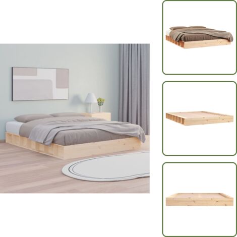 - vidaXL Giroletto 200x200 cm in Legno Massello -