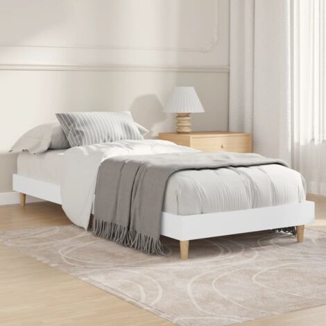 vidaXL Giroletto Bianco 75x190 cm in Legno Multistrato