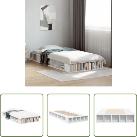 vidaXL Giroletto bianco -  Giroletto Bianco 75x190 cm in Legno Multistrato