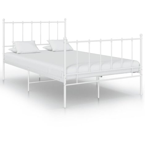 vidaXL Giroletto Bianco in Metallo 120x200 cm