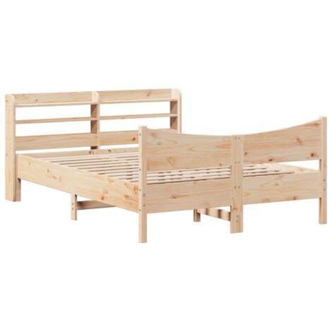 vidaXL Giroletto con Testiera 160x200 cm in Legno Massello di Pino